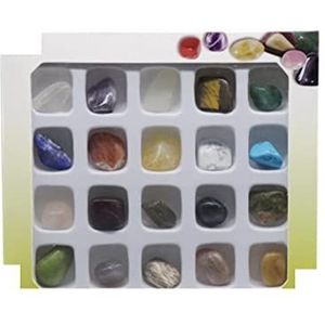 20 stuks kerst natuurlijke minerale erts protolith speelgoed set kristal ruwe steen collectie doos cadeau voor kinderen educatief speelgoed