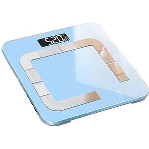 Lichaamsgewicht Schaal Slimme Badkamer Lichaamsvet Weegschaal Balans Bluetooth Menselijk Weigt BMI Schaal Vloer 20 Gegevens Gemakkelijk Te Gebruiken(Blue)