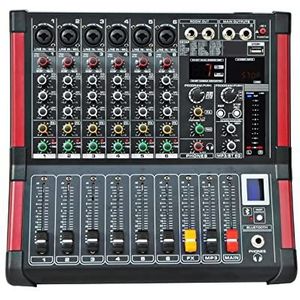 Professionele audiomixer Bluetooth-opname 6 kanalen (mono) 99 DSP-effect USB-functie Professionele mixer DJ-studiostreaming