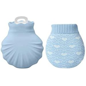 DieffematicRSD Warmwaterkruik Heetwaterzak Effen kleur Creatieve schattige mini-handwarmerzak Dikke afdichting Ontwerp Multifunctionele mini-warmwaterkruik (Color : Blue)