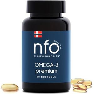 NFO Omega 3 Premium Visolie capsules met hoge concentraties EPA & DHA als TG & vitamine E, visolie ommega 3 capsules hoge dosering, omega 3 olie aminozuren complex hoge dosering uit Finland