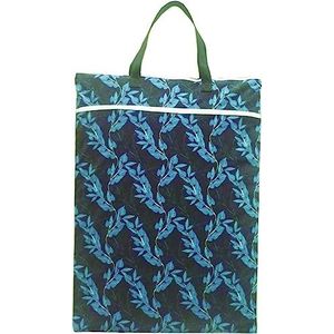 Grote hangende nat/droge doek luier emmer zak voor herbruikbare luiers of wasgoed (blauw blad)