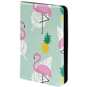 Flamingo Gepersonaliseerde Paspoorthouder Paspoort Cover Paspoort Portemonnee Reizen Essentials, Meerkleurig, 11.5x16.5cm/4.5x6.5 in