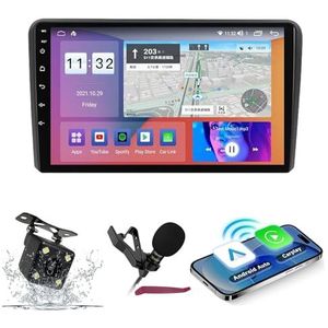 Android 14 Autoradio Navi voor A-udi A3 R3 (2006-2012) 9 ""Schermradio met draadloze carplay Android Auto GPS Navigatieondersteuning Bluetooth 5.0 HIFI FM 5G-WiFi SWC MIC-camera,M400s