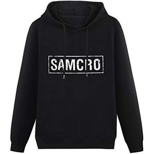 Men's Hoody Samcro Distressed Hoodies Pullover Long Sleeve Sweatshirts L