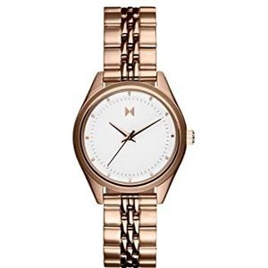 MVMT RISE MINI DAMES WITTE DIAL, IONIC ROSE VERGOUD STAAL HORLOGE - 28000081-D, WIT, armband, Wit, armband