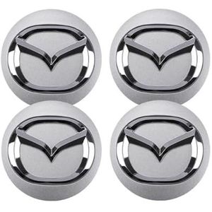 4 stuks auto wielnaafdoppen voor Mazda CX-3 2015-2018 56mm naafdoppen wieldoppen stickers vervanging