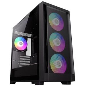 GameMax Defender Mesh Micro-ATX Gaming PC Case Voorgeïnstalleerde 4X ARGB-ventilator