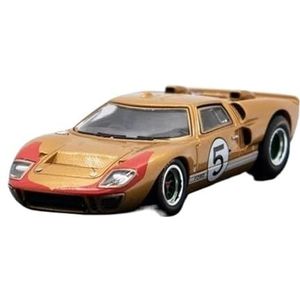 1/64 Voor GT40 MKII 1966 Voor Le Mans 24 Uur Diecast Model Auto (Color : Gold, Size : With box)