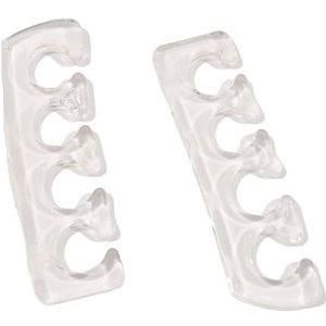 Zachte teenspreider Flexibele teenspreider Teennagelspreider Herbruikbare teenspreider Manicure teenspreider Teennagel Pedicure Tool Nagellak Teenspreider for Mannen En Vrouwen Herbruikbaar(5pcs white