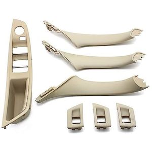 Binnenhandgreep Auto Inner Passenger Deur Panel Handvat Pull Trim Cover Voor BMW F10 F11 F18 520 523 525 528 Lhd 2010-2017(LHD Oyster 7pcs)