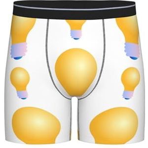 GRatka Boxer slips, heren onderbroek Boxer Shorts been Boxer Slip Grappige nieuwigheid ondergoed, gouden gloeilampen, zoals afgebeeld, L