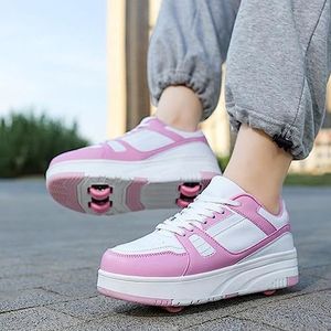 XRDSHY - Skateschoenen - Roze - 2-in-1 Multifunctionele Rolschaatsen