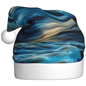 MYGANN Dawn Ocean Waves uniseks kerstmuts voor themafeest, Kerstmis, nieuwjaar, decoratie, kostuumaccessoire