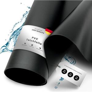 TeichVision - Premium PVC vijverfolie zwart - dikte 1 mm - 12 m x 9 m/PVC folie zwart ook geschikt als verhoogd bloembed folie waterdicht