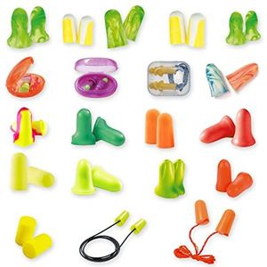 3Kamido® TEST BOX bouchons d'oreilles 21 paires différentes des meilleures entreprises: Uvex, 3M, Moldex, Honeywell à tester & à comparer. Bouchons d'oreilles, bouchons d'oreilles le sommeil Earplugs