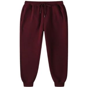 Performance Heren, Unisex Trainingsbroek Heren Soft Touch Loungewear Joggingbroek Joggers Jogbroek (Color : Red 1, Size : XXL)