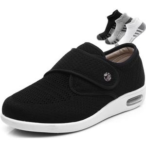 Oedeem Schoenen, Verstelbare Bredere Anti-Slip Heren En Dames Geschikte Diabetische Wandelschoenen(Noir,49EU)
