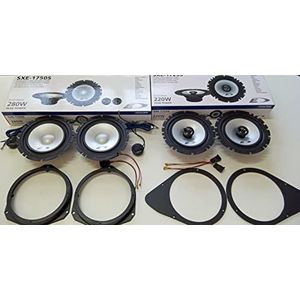 Alpine luidsprekerset voor Fiat 500 jaar 2008 tot 2015 voor en achter