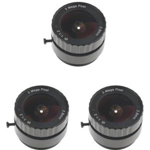 3 set 1/3 ""2.8mm 3 Megapixel F1.2 CS Mount IR Vaste Iris Lens voor CCTV IP Camera