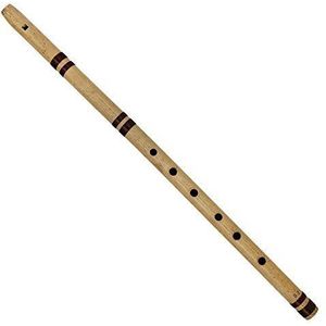 Whitewhale Indian Bansuri Bamboe Fluit - Indiase muziekinstrumenten voor professioneel gebruik 18"" BRON