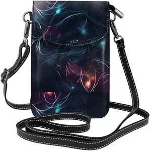 The Girl In The Dream Lederen Cross Body Flip Telefoon Tas Met Afneembare Schouderbanden, Gebruikt Voor Reizen, Dating, Vakantie Geschenken, Zwart, Eén maat