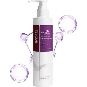 Karseell MACA CARE SYSTEM Curl Defining Cream Leave In Professionele Krullencrème Anti Frizz Hydratatie Voeding Glans Elasticiteit Bescherming Tegen Warmte Voor Krullend Golvend Afro Haar 200ml