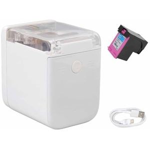 Mini draagbare printer, draagbare kleurenprinter, mobiele kleurenprinter, draagbare handprinter, ondersteuning voor WIFI USB-verbinding 6 uur werktijd Afdrukken op elk materiaal