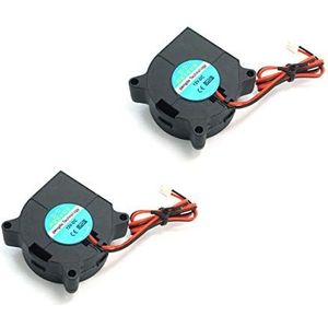 DollaTek 2-delige 3D-printer Koelventilator DC 12V voor koeler Heatsinks Zwart