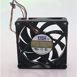 For Double Ball Bearing Fan for CPU and Electronics DESC0715B2U 12V 0.7A 4-Wire 70x70x20mm LMNCBVYA
