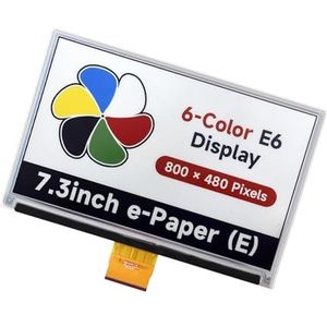 Zdprkqzvz 7.3 inch Vertoningsscherm 800x480 Pixel Lage Machtsconsumptie Breed Hoekig 6-kleuren Hoog Contrast Elektronische Scherm
