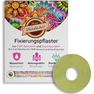 Diasticker® Pleister voor Freestyle Libre 3-sensor (10 stuks, groen), waterdicht, huidvriendelijk, ademend, sterke grip, zelfklevende fixeerpleisters, sensorfixatie