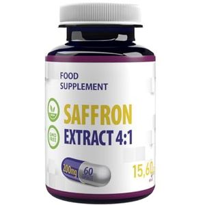 Hepatica Saffraan Supplement 800 mg | 4:1 Extract (200 mg) | 60 veganistische capsules | Stemmings-, oog- en cognitieve ondersteuning met hoge sterkte | 3rd Party Lab Getest
