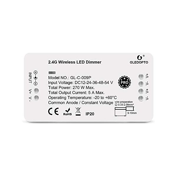 GLEDOPTO Zigbee Dimmer 220V Push Switch 2.4G telecomando Dimer