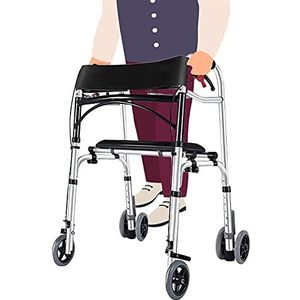 Rollators Leichter Rollator vier R?dern Walkers Rollators Accessories Standard Walkers Walking Frames zusammen klappbarer Walker Rollator Older Hiking Seniors Walking limited mobility disable hikers elderly people foldable walkers adjustable