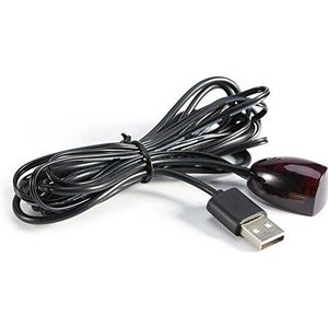 USB-infrarood ontvanger, infrarood decoder voor extra kabels, USB IR-afstandsbediening voor versterker, kabelbox, satelliet-tv-ontvanger, CD/DVD/BL-speler, Zwart