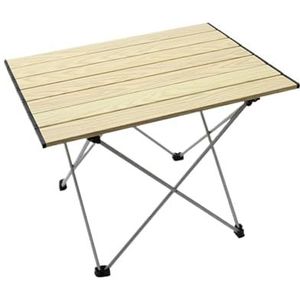 Campingtafel Klaptafel Camping Klaptafel Draagbare Tafel Aluminium Tafel Voor Kamperen Buiten Binnen Picknick Klaptafel Buiten Picknicktafel (Color : Natural, Size : 56 * 40 * 40cm)