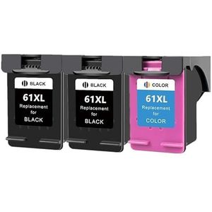 Compatibele inktcartridge 61XL for Envy 4500 4502 5530 Deskjet 1050 2050 3050 3054 3000 1000 1050 printer(2Pack Bk 1Pack Color)