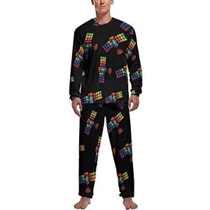 Tie Dye Space Satellite Zachte Heren Pyjama Set Comfortabele Lange Mouw Loungewear Top En Broek Geschenken 2XL