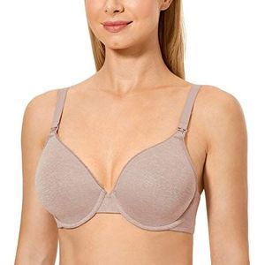Gratlin Vrouwen Borstvoeding BH Gewatteerde Zwangerschaps BH Ondersteuning Zwangerschaps BH Comfort Volledige Cup Cups Camee Heather 70H