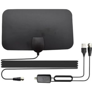 TV-antenne 4K 25DB High Gain HD TV DTV-box 3000 Mijl Booster Actieve Binnenantenne Plat Ontwerp Eenvoudig Brede Compatibiliteit(With amplifier)