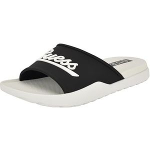 GUESS Molar Slide Sandaal voor heren, Zwart Wit 003, 45 EU