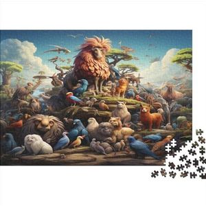 Wildlife Choice Legpuzzels Uitdagende Educatieve Spellen voor Volwassenen En Tieners,Woondecoratie Geometrie Logica IQ Spel, Houten Bos Puzzel Spel 1000 stuks (75x50cm)