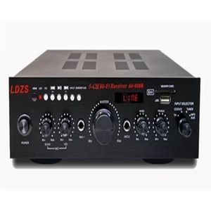 Audioversterker, AV608 2000W 5 Kanaal Home Car Bluetooth Audio Power versterker Hifi Digitaal Av AMP-luidspreker Afstandsbediening Reverb 2 MIC FM USB SD