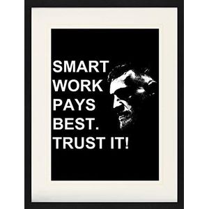 1art1 Citaten Poster Smart Work Pays Best. Trust It!, Conor McGregor Ingelijste Foto Met Passepartout | Muur Foto's | In Een Fotolijstje 80x60 cm