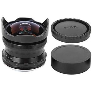 7.5 MM F2.8 Spiegelloze cameralens Fisheye Spiegelloze cameralens Upgrade Optimale beeldvorming Messing E/NEX-houder voor Sony A5000 / A6000 / A6300 / A6500 A7 / A7R / A7II / A7RII(zwart)