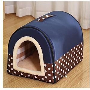 Hondenmand Warm Hondenhok Huis Lounge Voor Katten Medium Kleine Hond Binnen Warm Opvouwbaar Wasbaar Huisdierbed (Color : C, Size : 45X38X36cm)