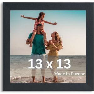 Hampton Frames | Fotolijst 8x8 (20x20cm), wit, MDF | Distressed hout, glas, hangend of staand | Shabby chic stijl, eenvoudig wisselen | Voor foto's en wanddecoratie