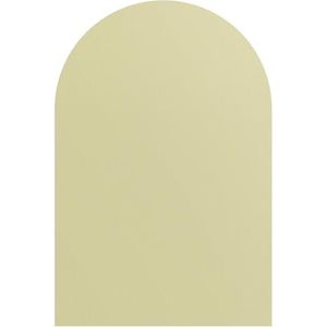 DEQORI Wandbehang, rond, zelfklevend 120 x 180 cm, pastelkleuren, vanille, textielcanvas, verwijderbaar, decoratief en vormvast, voor woonkamer, kantoor, hal of kinderkamer