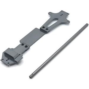 Metalen upgrade aangepaste tweede verdieping centrale aandrijfas for WLtoys 144010 144001 144002 afstandsbediening auto(Dark Grey)